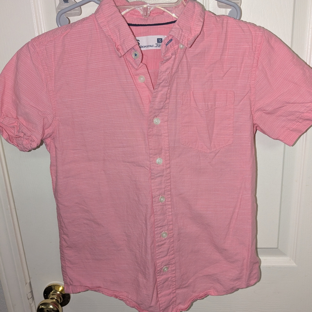 Aeropostale Coral Button-Up Shirt
